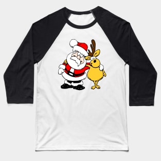 Happy Santa with his Caribou Baseball T-Shirt